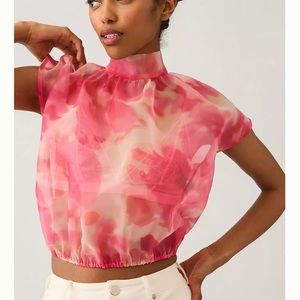 Sunday in Brooklyn Sheer Tie Neck Blouse - Size M